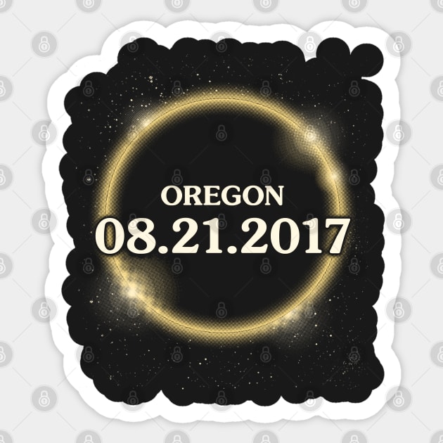 Solar Eclipse August 2017 Oregon Sticker by Bricke